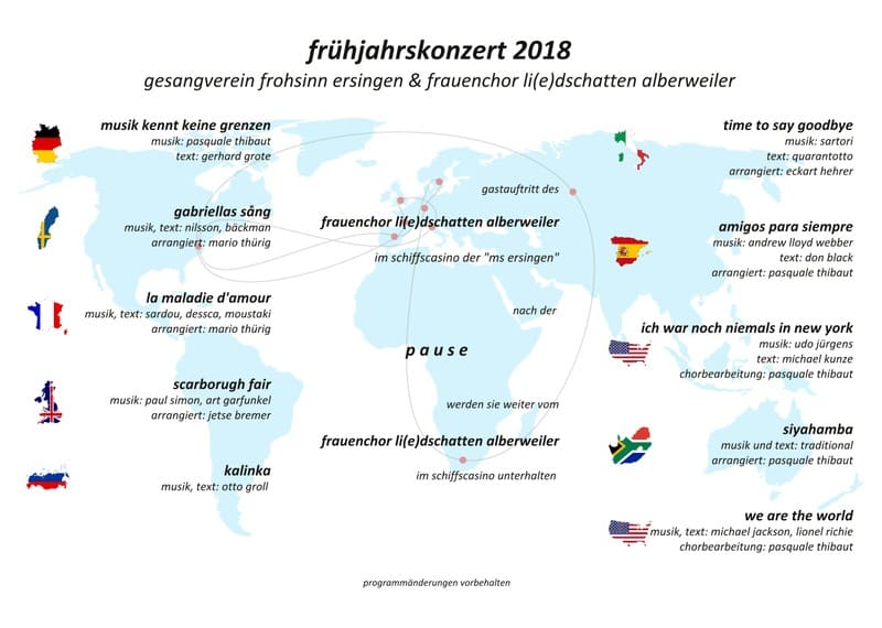 Programm Frühjahrskonzert 2