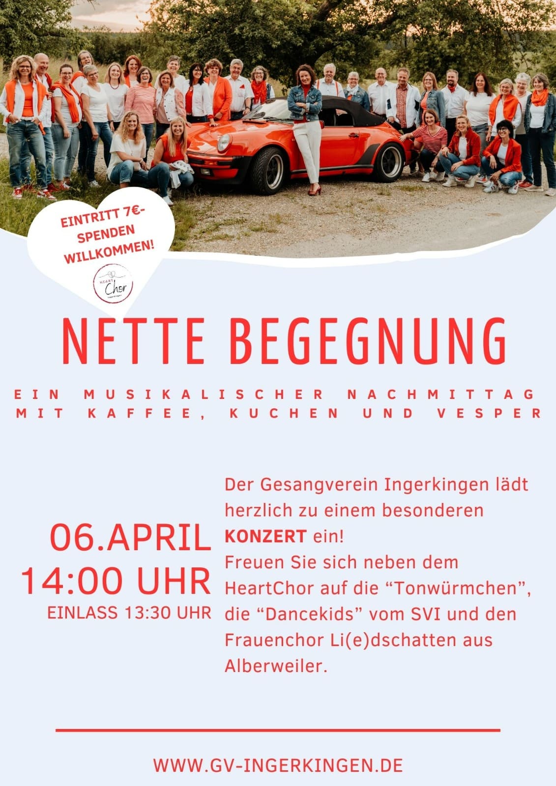 Plakat: Frauenchor Liedschatten in Ingerkingen Festhalle